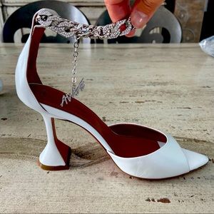 Amina Mauddi AWGE Flacko Crystal Anklet Sandal.